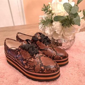 ZARA Snakeskin Platform Shoes